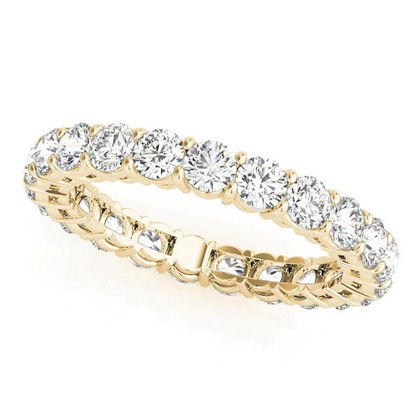 Diamant Rund-Brillant Eternity Band in 14 Karat Gelbgold – Hauptansicht