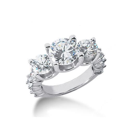 4.51 Karat Echt Diamant Jubiläumsring Damen Weißgold 14K