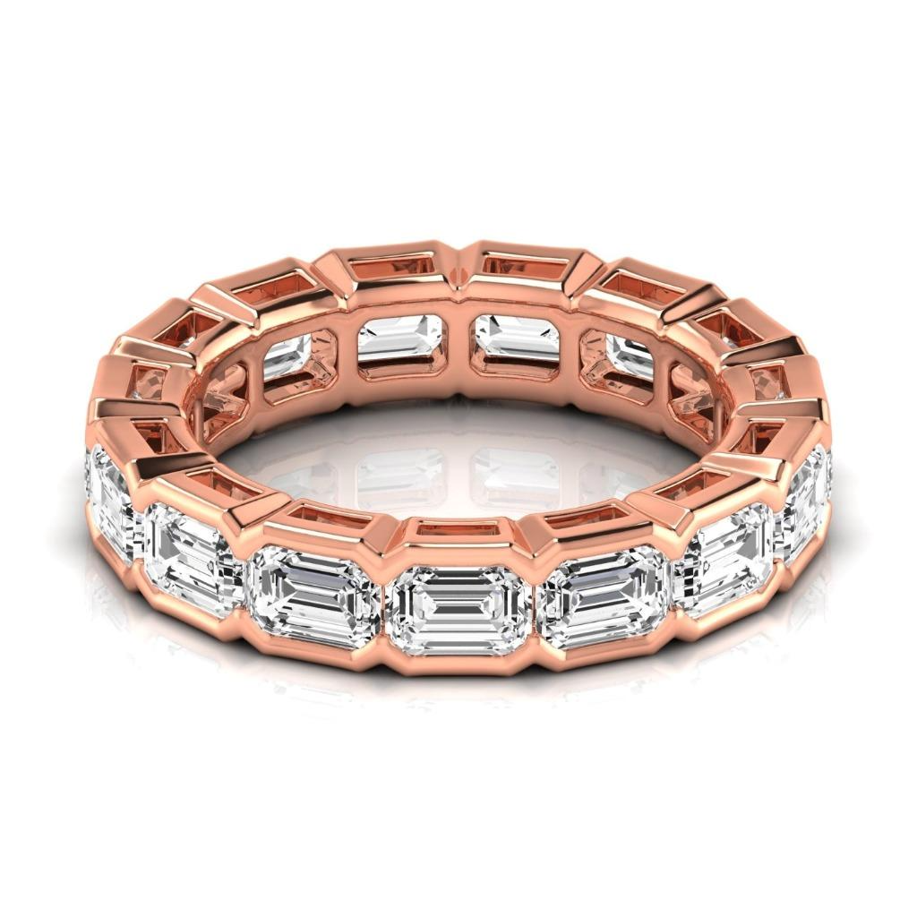 Brillant Eternity Band 0,33-Karat 14 Karat Roségold – Frontansicht