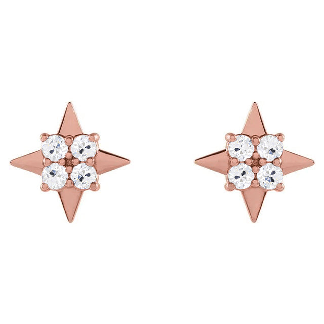 Brillant Ohrstecker 0,50-Karat 14 Karat Roségold – Hauptansicht