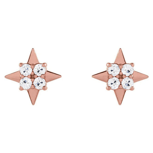 Brillant Ohrstecker 0,50-Karat 14 Karat Roségold – Hauptansicht