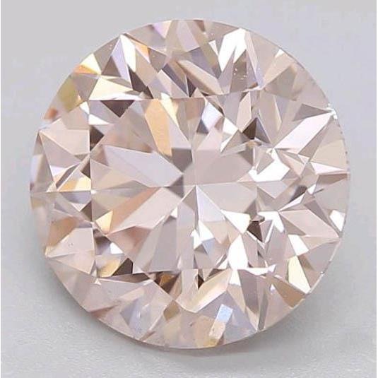 Rund-Brillant Rosa Saphir Ring in Gold – Hauptansicht
