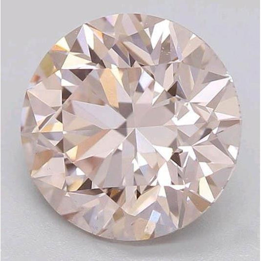 Rund-Brillant Rosa Saphir Ring in Gold – Hauptansicht