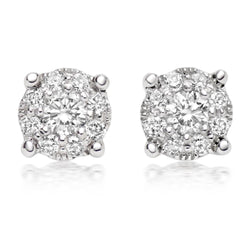 4,40 Ct Brillantschliff Echt Diamanten Damen Ohrstecker Halo Ohrring