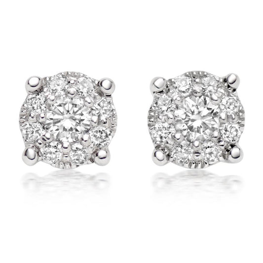 4,40 Ct Brillantschliff Echt Diamanten Damen Ohrstecker Halo Ohrring