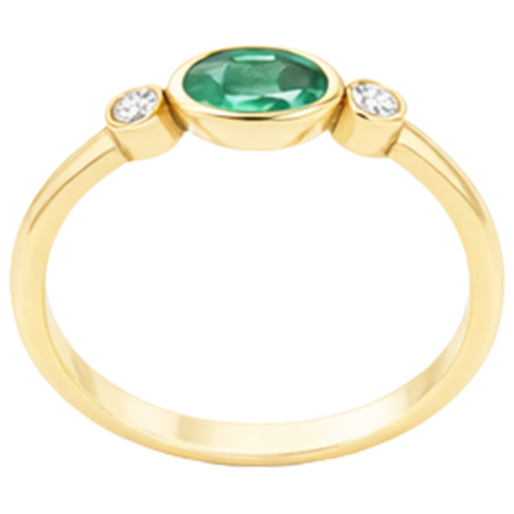 echter oval diamant 4.50Karat ring Seitenansicht