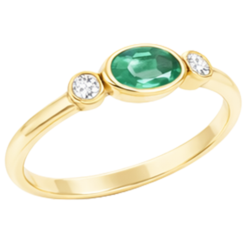 echter oval diamant 4.50Karat ring Draufsicht
