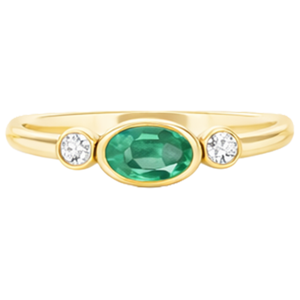 echter oval diamant 4.50Karat ring auf Weiß