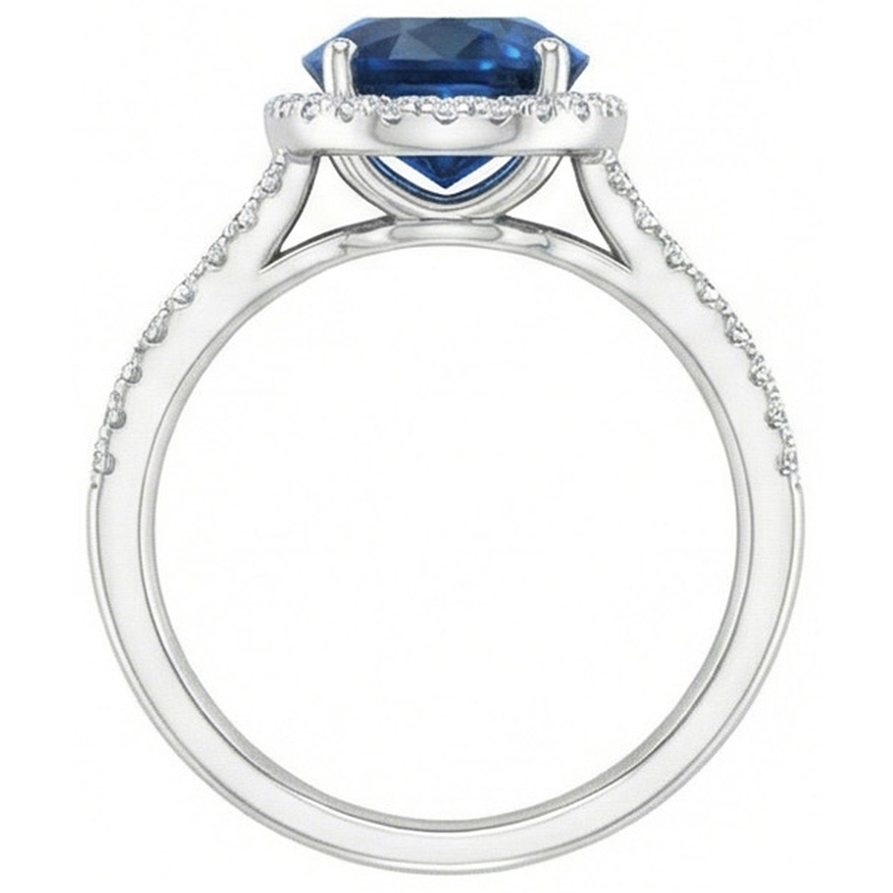 echter oval diamant 4.65Karat ring auf Weiß