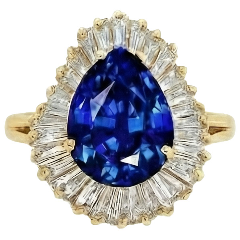 echter baguette diamant 4.70Karat ring Detailansicht