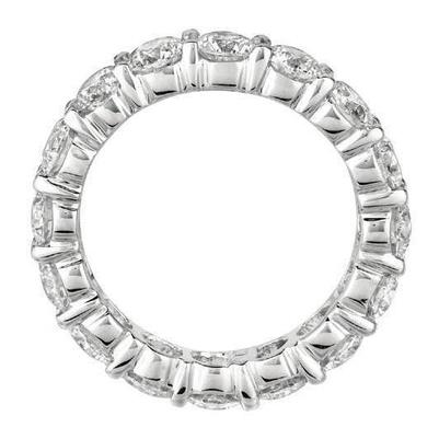 4,80 Karat Runder Echt Diamant Ewigkeit Band Weißgold 14K