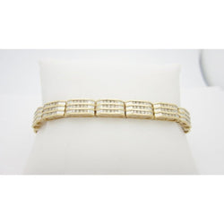 4,90 Karat Kleines Brillantschliff Natürliche Diamanten Herrenarmband Yg 14K