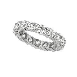 4 Karat Echt Diamant Ewigkeit Band 14K Weißgold Schmuck Neu