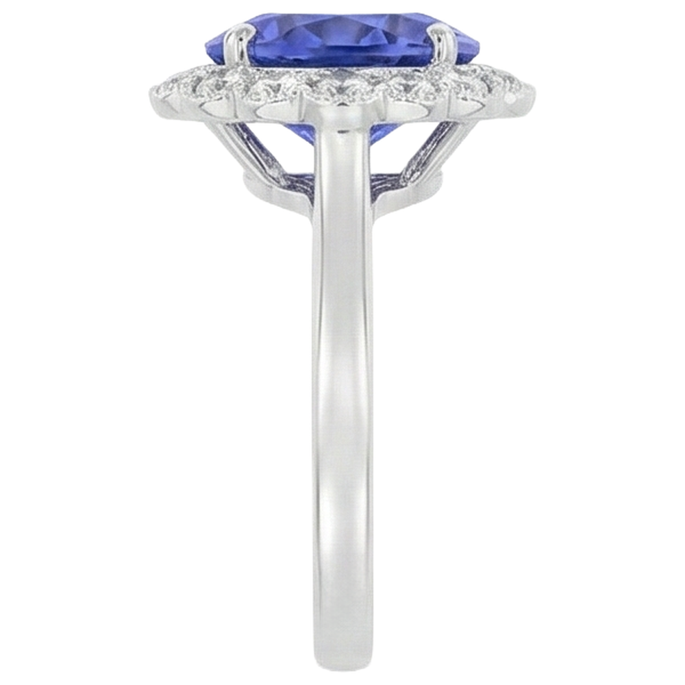 echter round diamant 5.00Karat ring Draufsicht