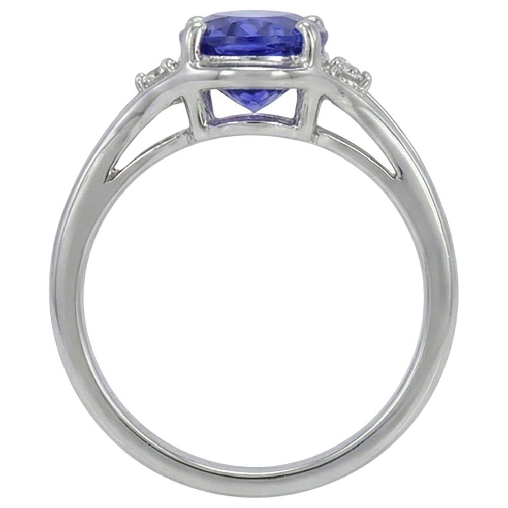 5.10 ct Ovaler Schnitt Tansanit Ring mit Natürlicher Diamants ( nicht im Labor gezüchtet )chmuck Weißgold 14K