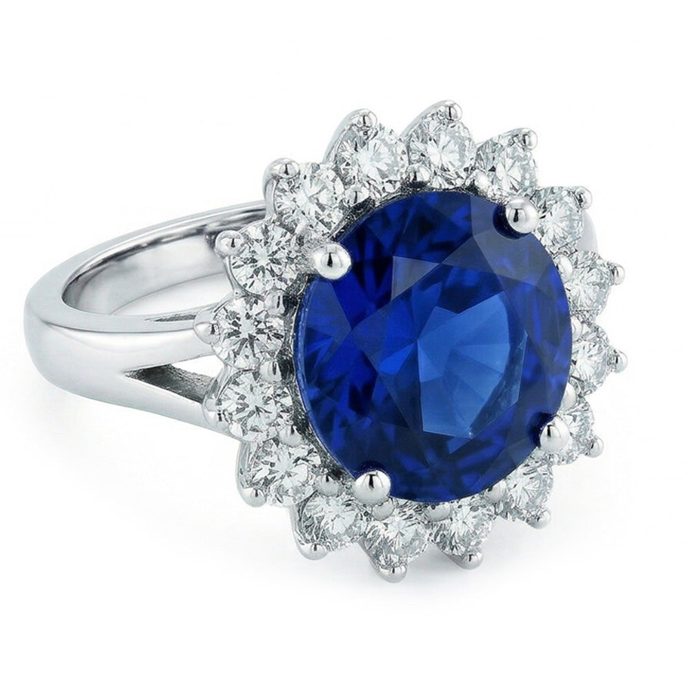 echter round diamant 5.25Karat ring Vorderansicht