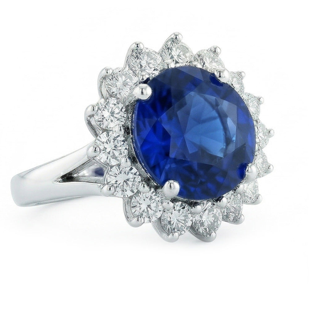 echter round diamant 5.25Karat ring Seitenansicht