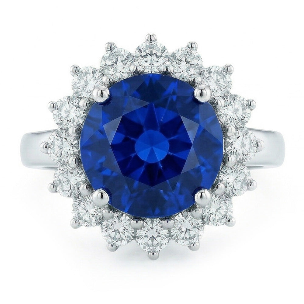 echter round diamant 5.25Karat ring Detailansicht