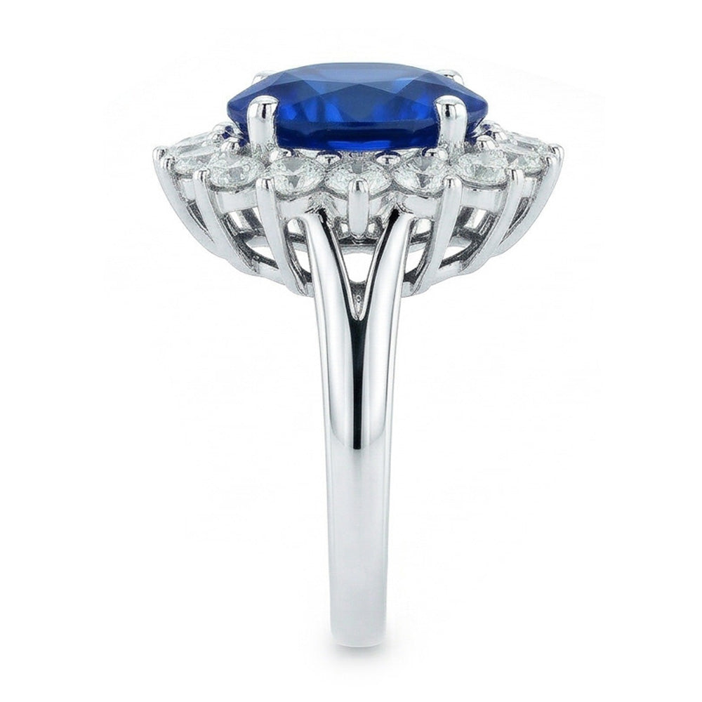 echter round diamant 5.25Karat ring Draufsicht