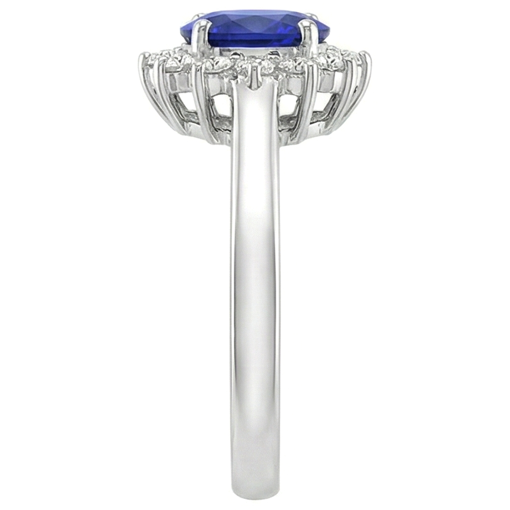 echter oval tansanit 5.30Karat ring Profilansicht