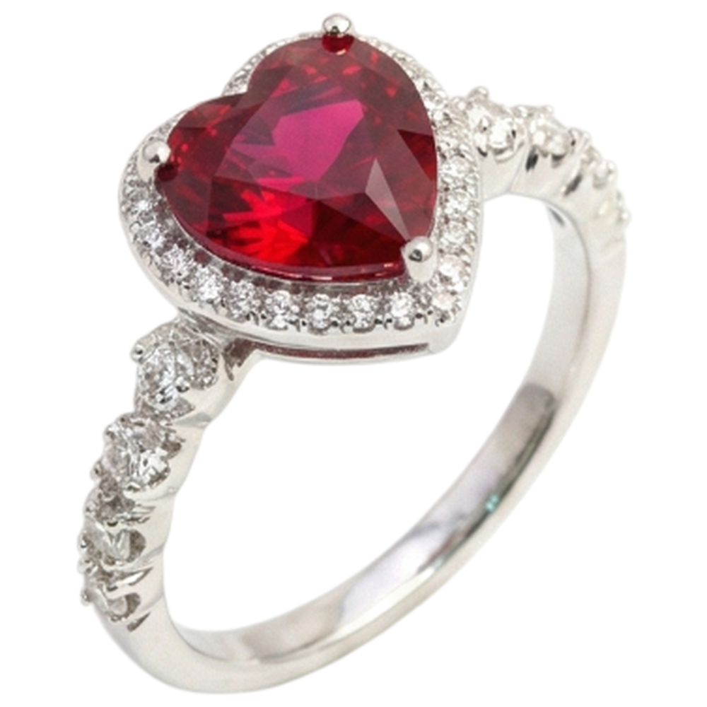 echter round rubin 5.50Karat ring Draufsicht