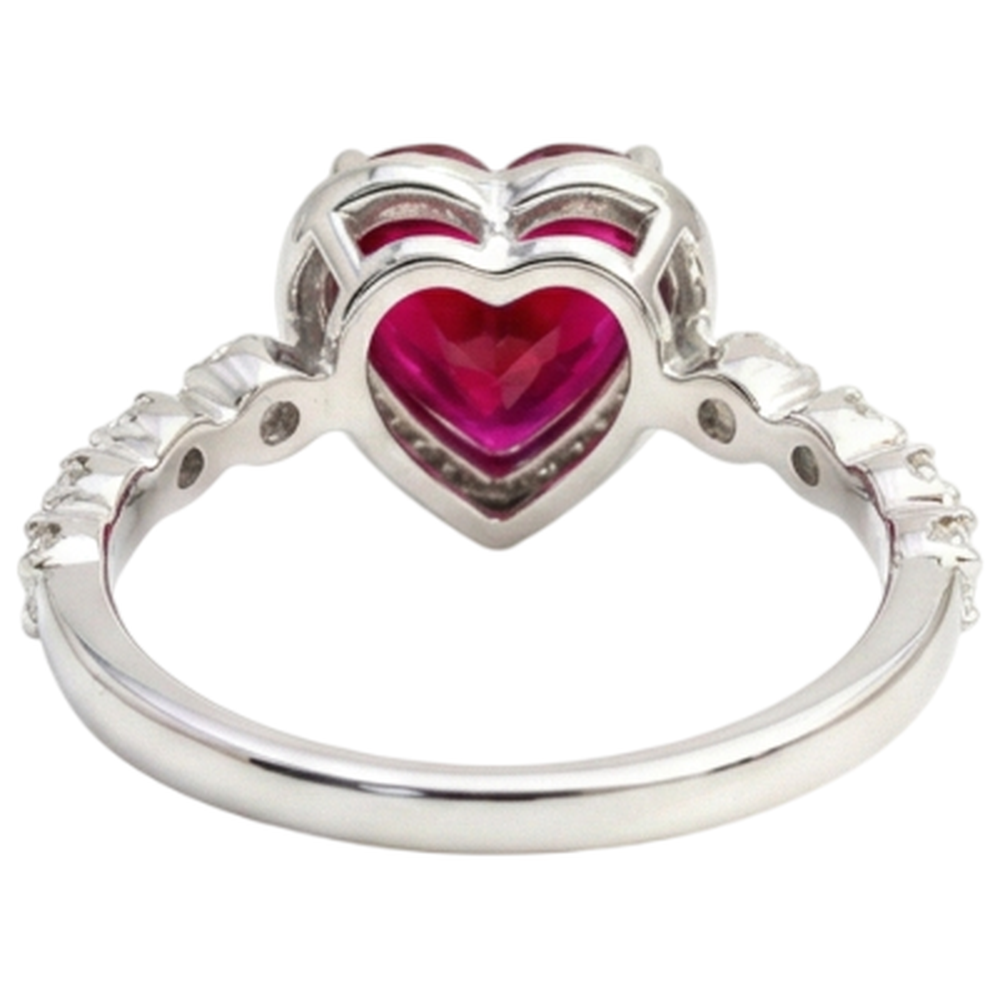 echter round rubin 5.50Karat ring Band Detail