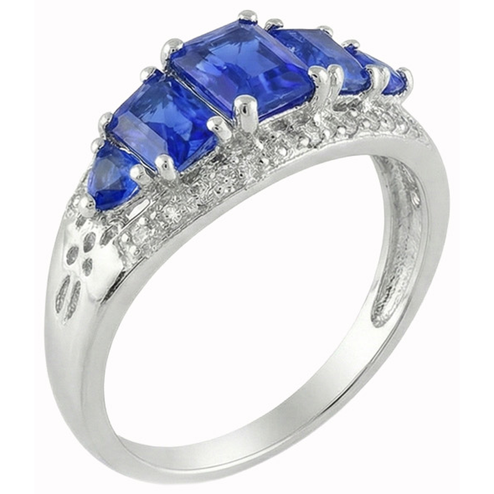 echter round diamant 5.51Karat ring Draufsicht