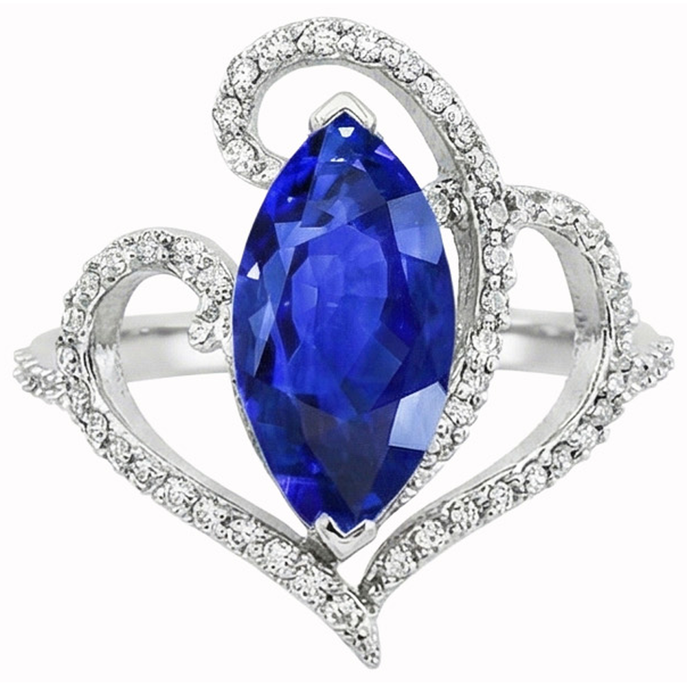 echter marquise diamant 5.65Karat ring Vorderansicht