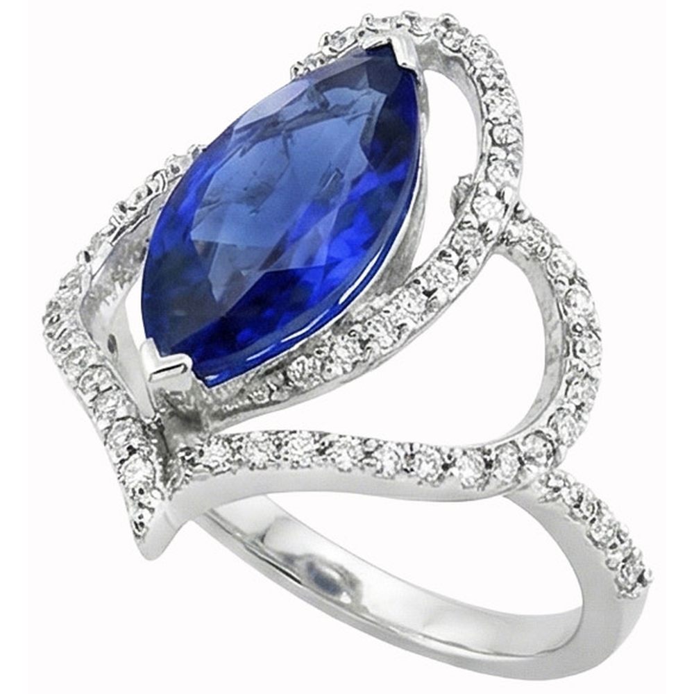 echter marquise diamant 5.65Karat ring Draufsicht