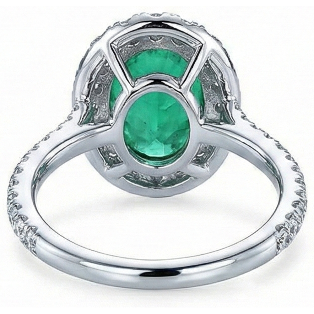 echter oval diamant 5.75Karat ring mit Diamantbesatz