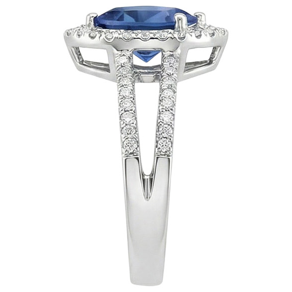 echter round diamant 5.80Karat ring Draufsicht