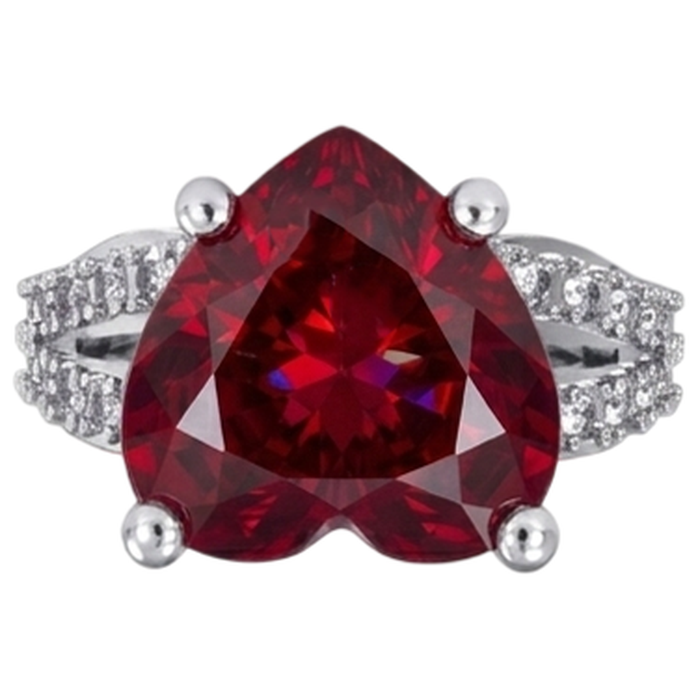 echter round rubin 5Karat ring Seitenansicht