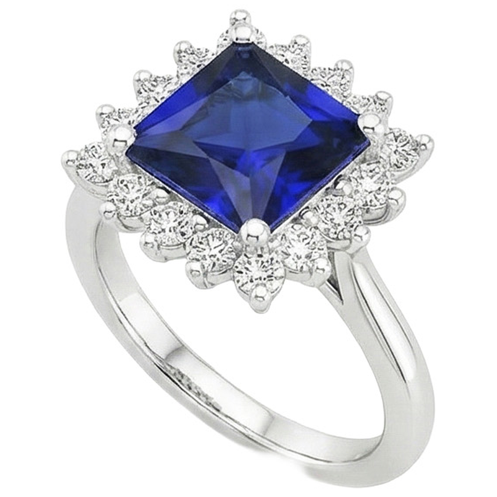 echter round diamant 5Karat ring Seitenansicht