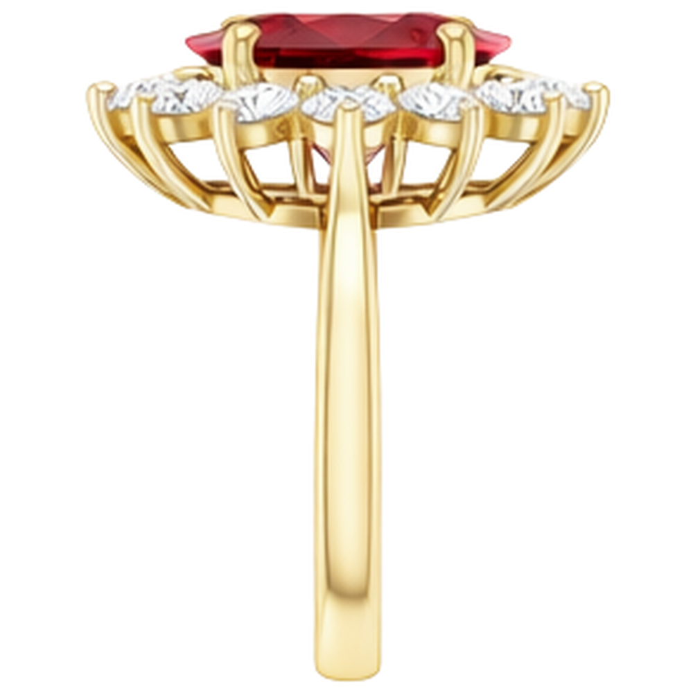echter oval rubin 3.50Karat ring Zertifikat