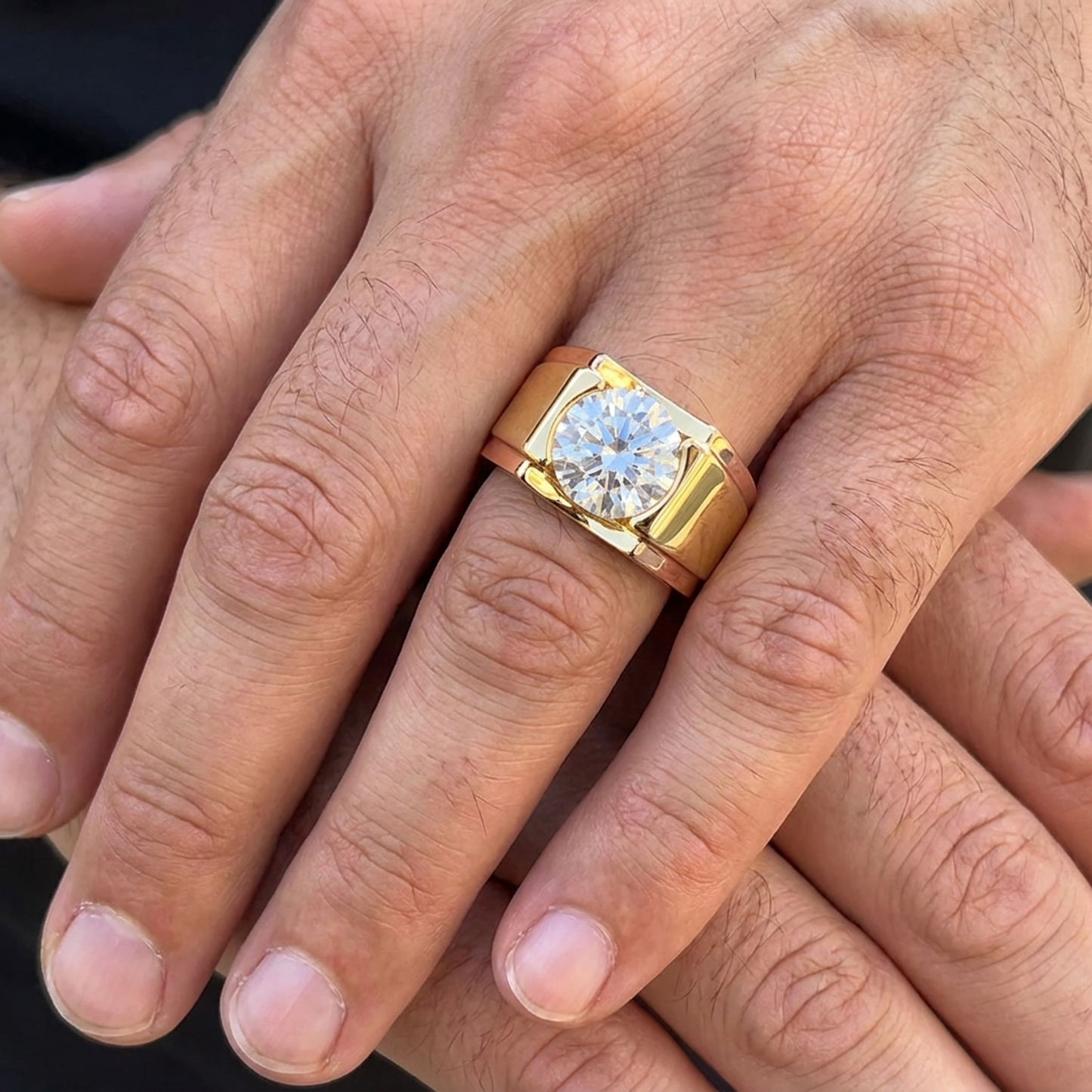 5-Karat-Diamantring für Herren