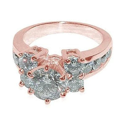 5.00 Karat Natürliche Diamant-Verlobungsring Roségold 14K