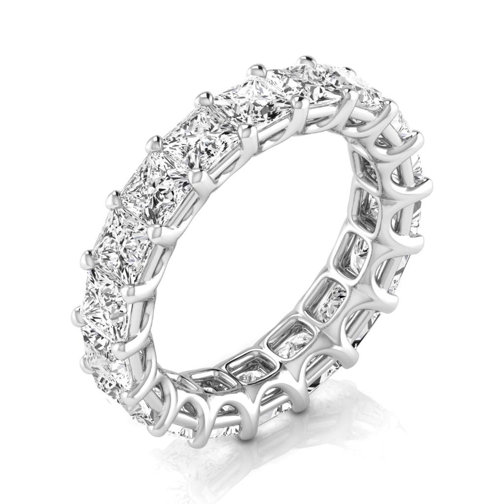 Edler Diamant Eternity Band 5,94 Karat 14K Weißgold – Hauptansicht