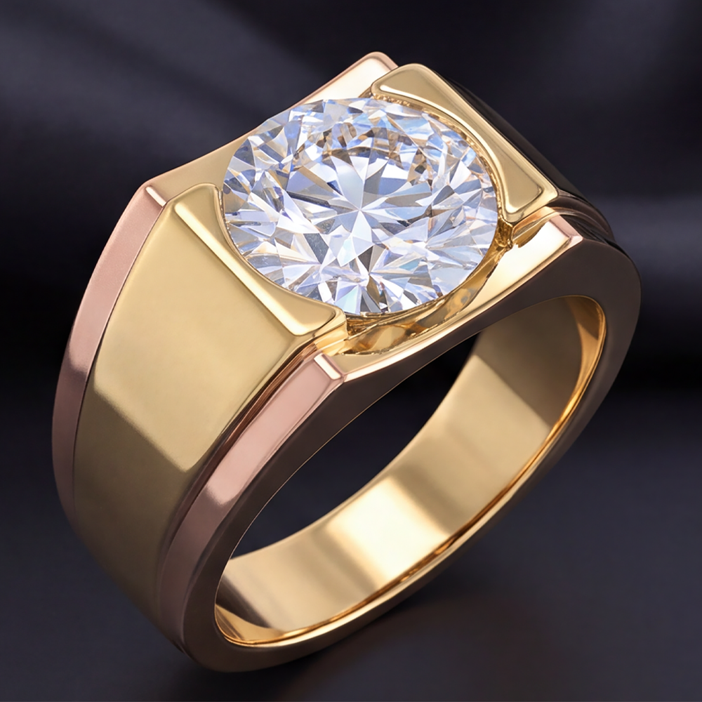 5-Karat-Diamantring für Herren