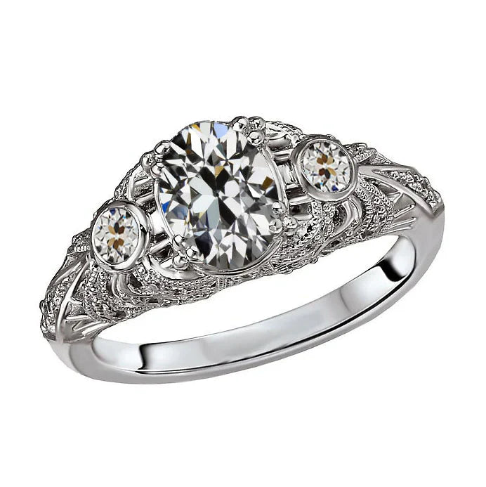 Brautring 14K Weißgold mit Brillant – Hauptansicht