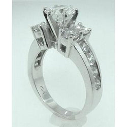 5 Ct.Echt Diamant Ehering Weißgold 14K Damen Schmuck Neu