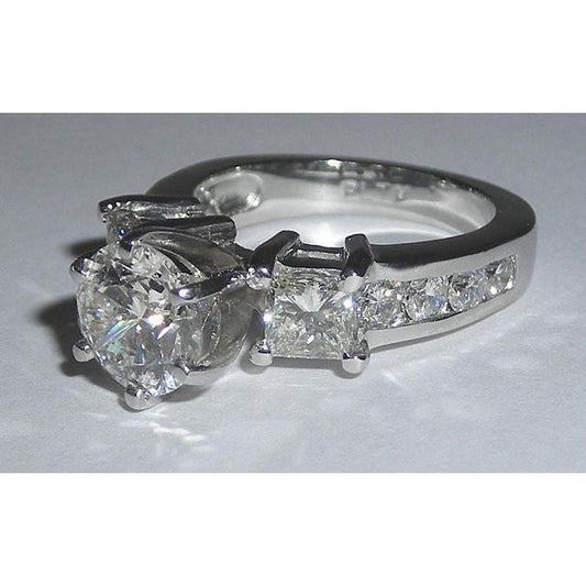 5 Karat Gold Echt Diamantring Damen Drei Steine Schmuck Neu