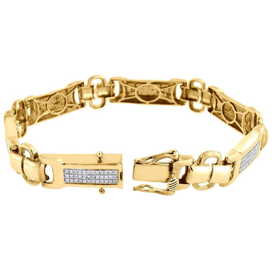 5 Karat Princess Cut Natürliche Diamant Armband Herren Schmuck