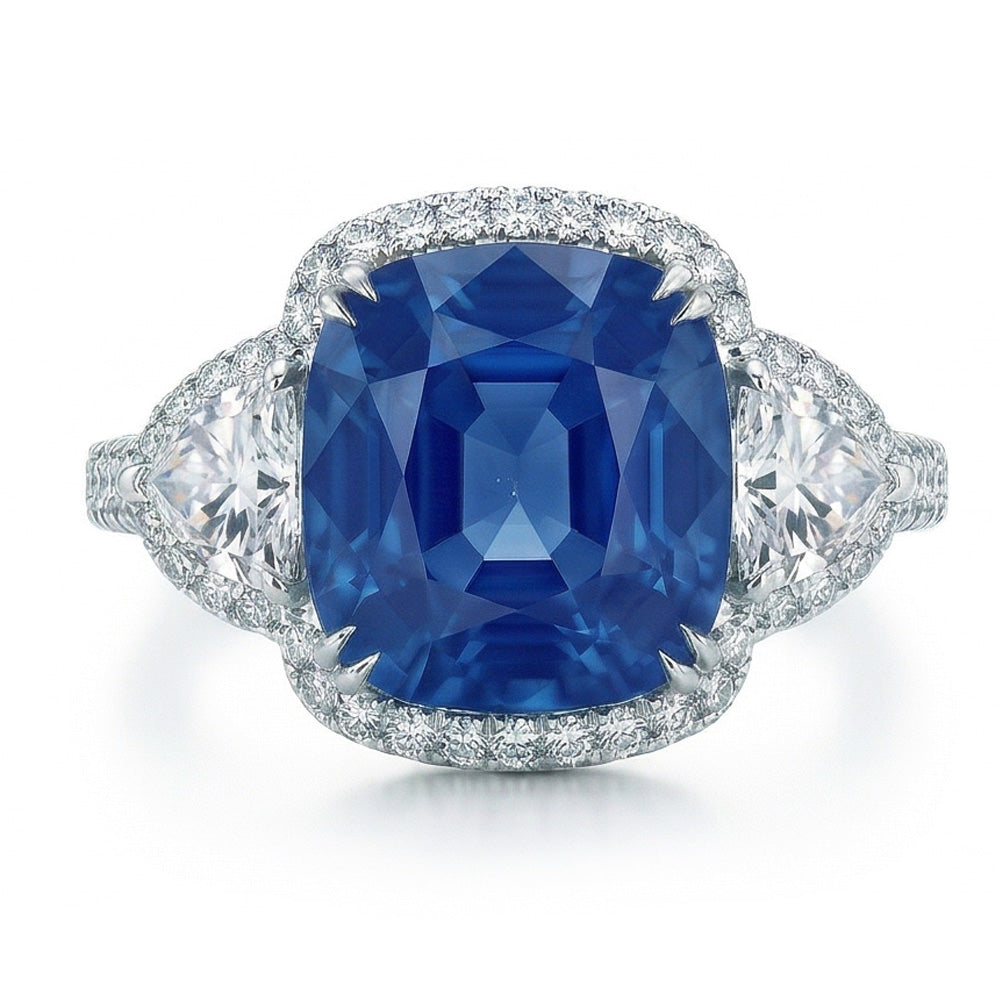 echter trillion diamant 5Karat ring Seitenansicht