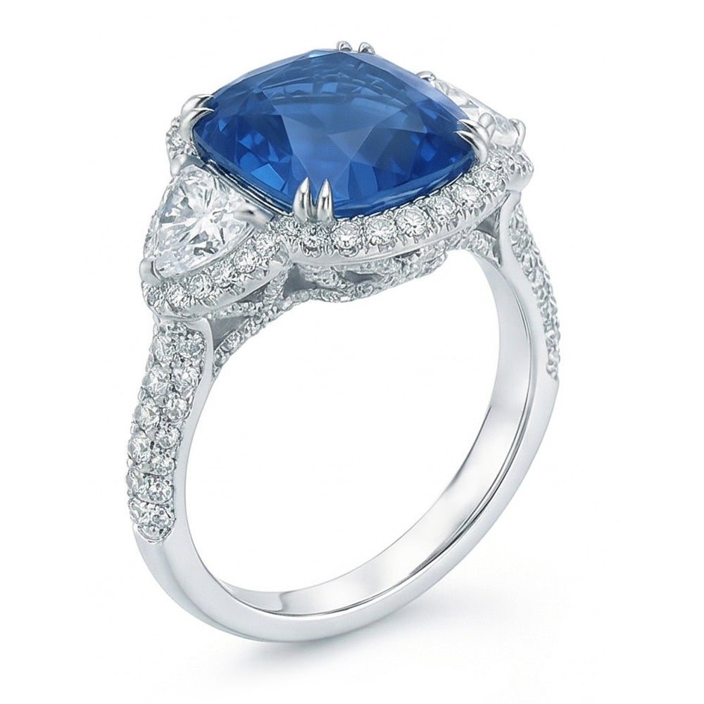 echter trillion diamant 5Karat ring Detailansicht