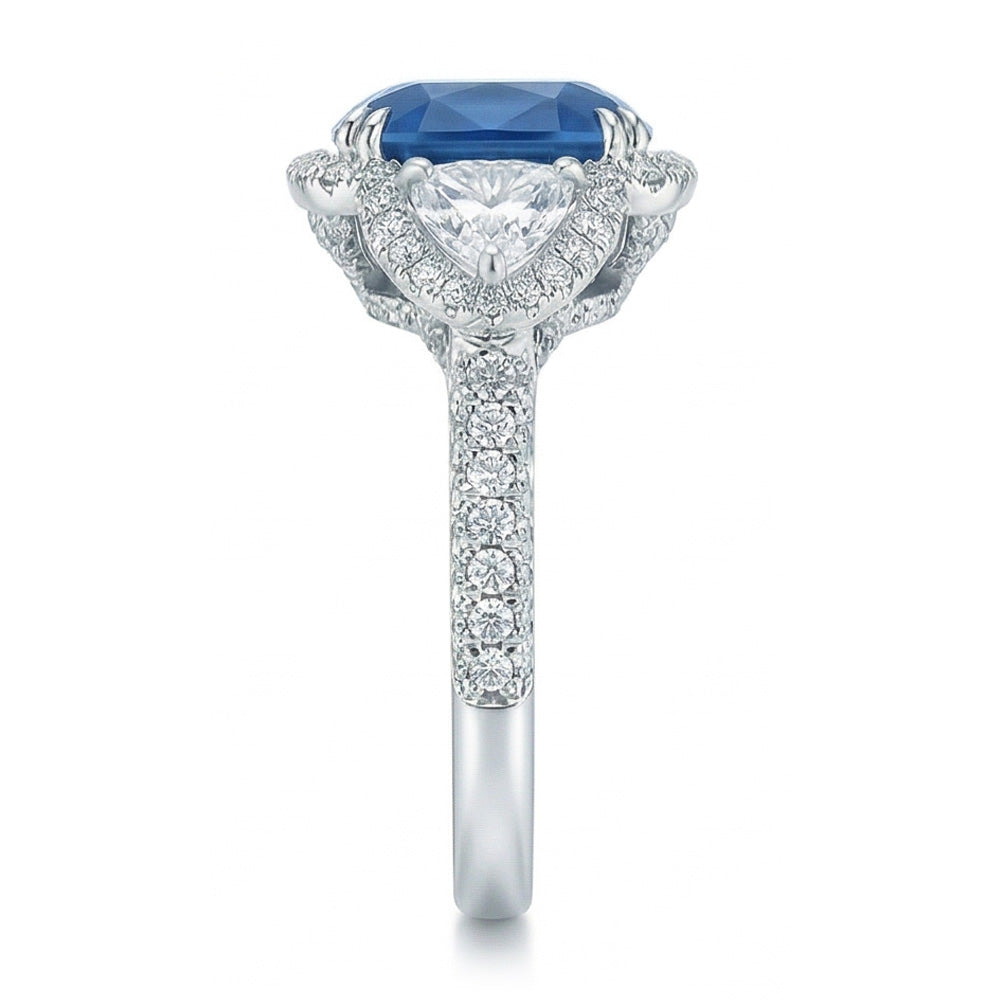 echter trillion diamant 5Karat ring Draufsicht