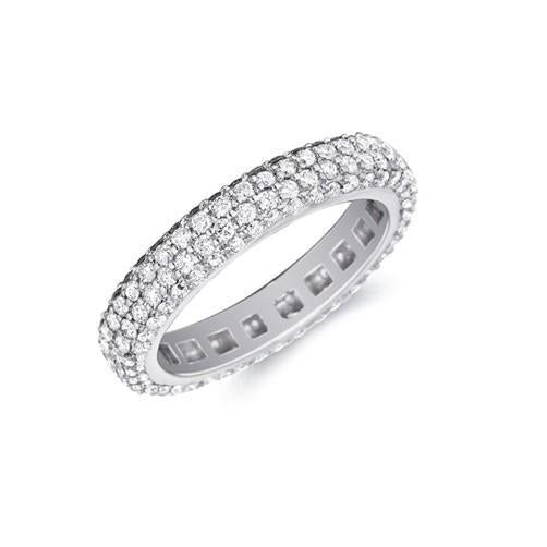 5,04 Ct Rundschliff Echt Diamanten Eternity Jubiläumsband Weißgold 14K