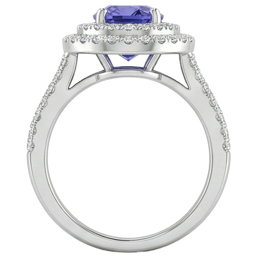 echter oval diamant 3.50Karat ring mit Diamantbesatz