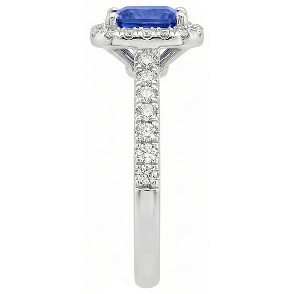 echter princess diamant 5.30Karat ring Profilansicht