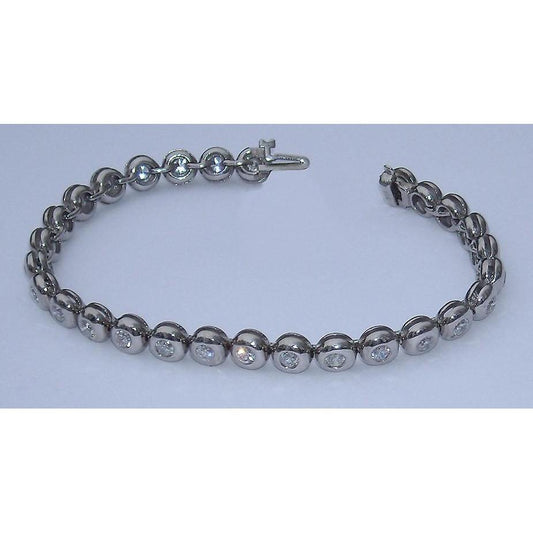 5,60 Karat Natürliche Diamant Tennisarmband vs Full Bezel Neu