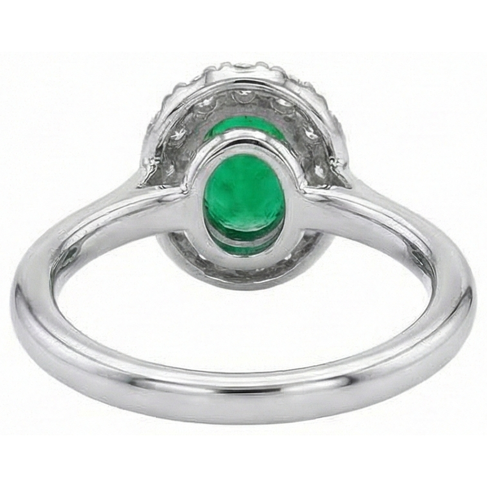 echter oval smaragd 5.90Karat ring Profilansicht
